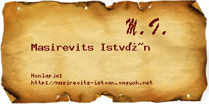 Masirevits István névjegykártya